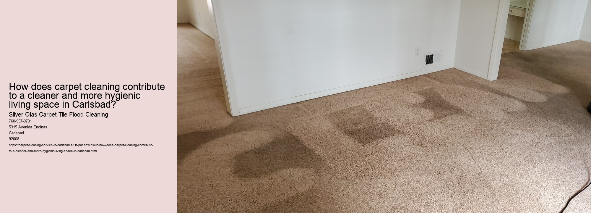 How does carpet cleaning contribute to a cleaner and more hygienic living space in Carlsbad?