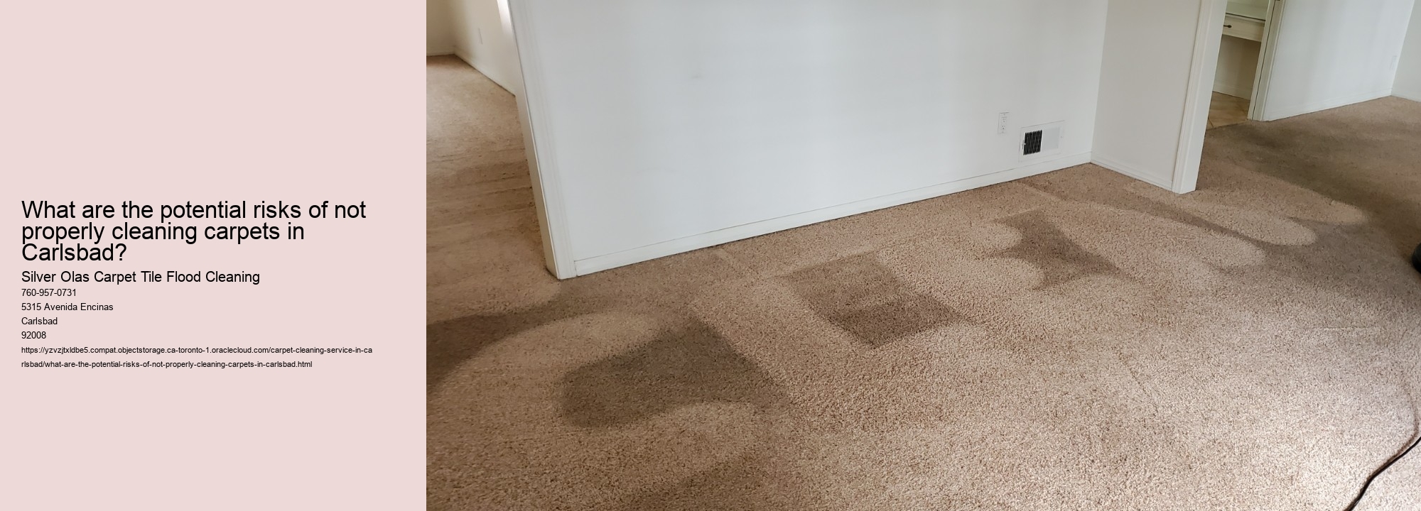 What are the potential risks of not properly cleaning carpets in Carlsbad?