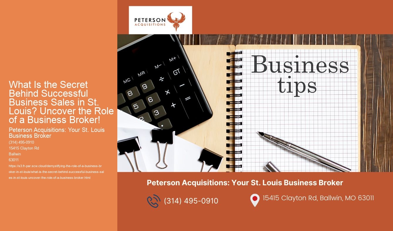 What Is the Secret Behind Successful Business Sales in St. Louis? Uncover the Role of a Business Broker!