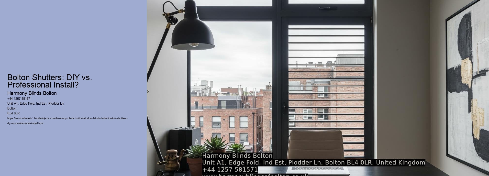 Bolton Shutters: DIY vs. Professional Install?