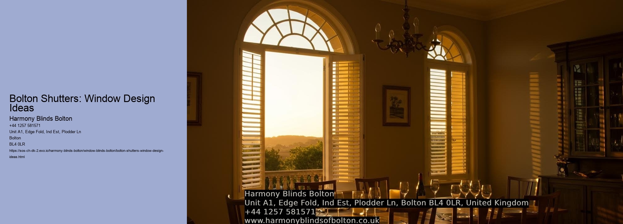 Bolton Shutters: Window Design Ideas