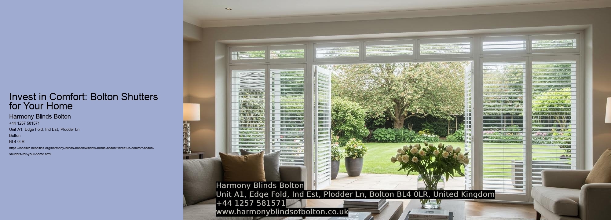 Invest in Comfort: Bolton Shutters for Your Home