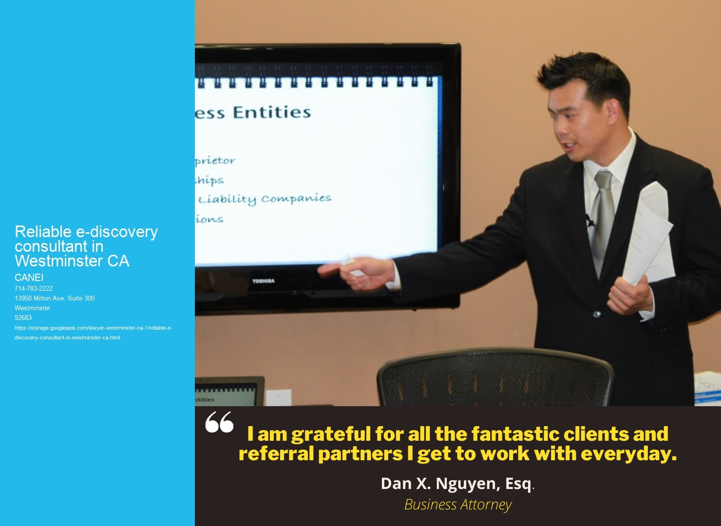 Reliable e-discovery consultant in Westminster CA