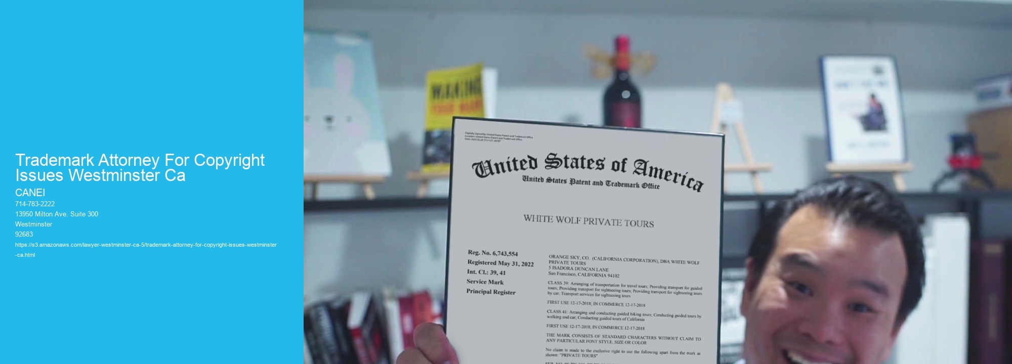 Trademark Attorney For Copyright Issues Westminster Ca