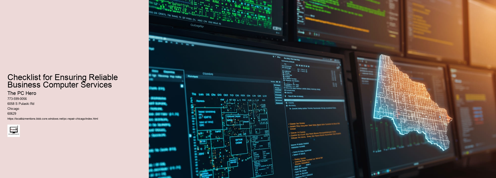 Checklist for Ensuring Reliable Business Computer Services The PC Hero Checklist for Ensuring Reliable Business Computer Services