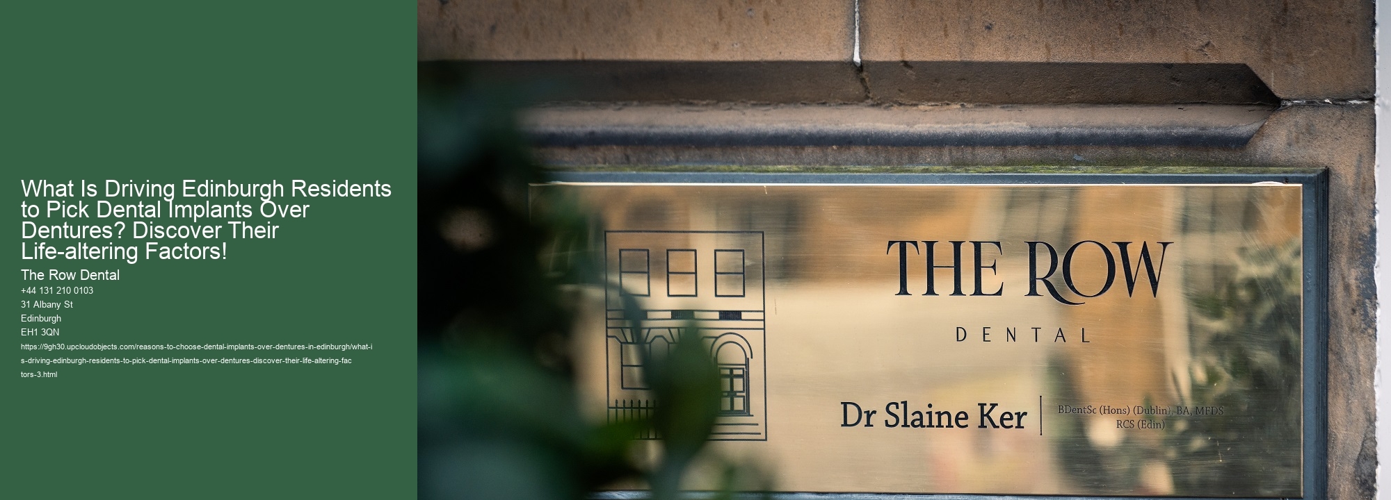 What Is Driving Edinburgh Residents to Pick Dental Implants Over Dentures? Discover Their Life-altering Factors!