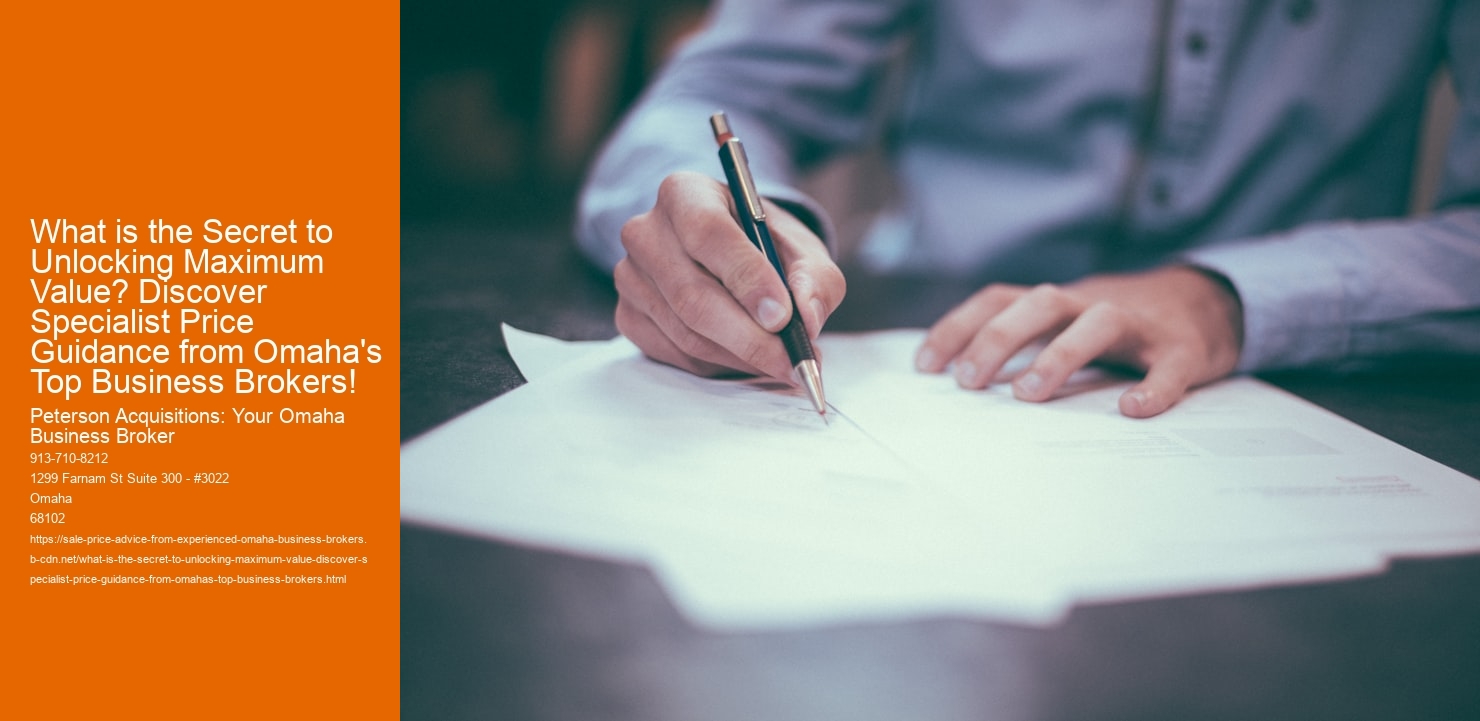 What is the Secret to Unlocking Maximum Value? Discover Specialist Price Guidance from Omaha's Top Business Brokers!