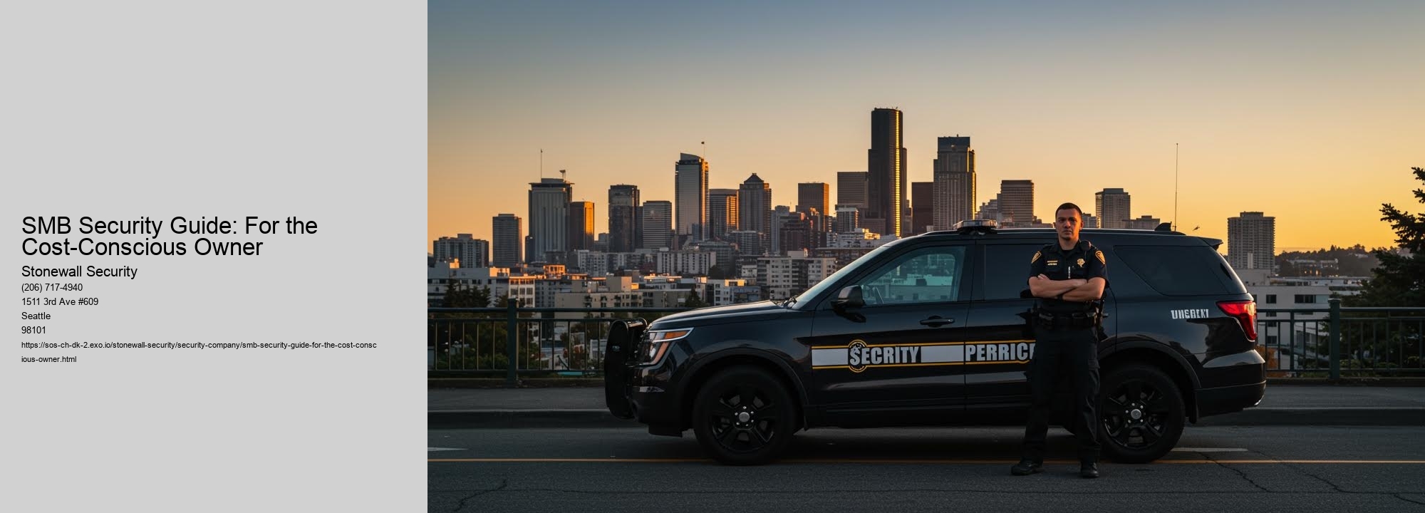 SMB Security Guide: For the Cost-Conscious Owner