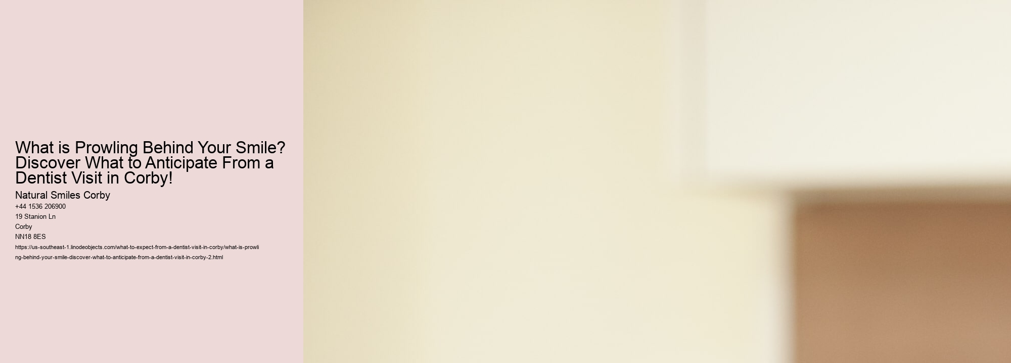 What is Prowling Behind Your Smile? Discover What to Anticipate From a Dentist Visit in Corby!